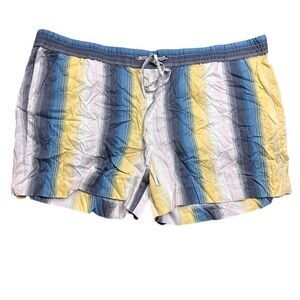 NWT LOFT Women's Striped Drawstring Shorts Multicolor Size XL Summer
